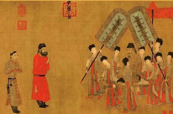 唐代阎立本《步辇图》（局部）