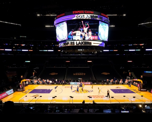 湖人和快艇計劃重開球場。AP資料圖片