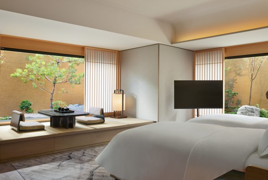 部分客房內又配備和室設計，感受濃厚的日式風情。（圖片來源：酒店官方網站）