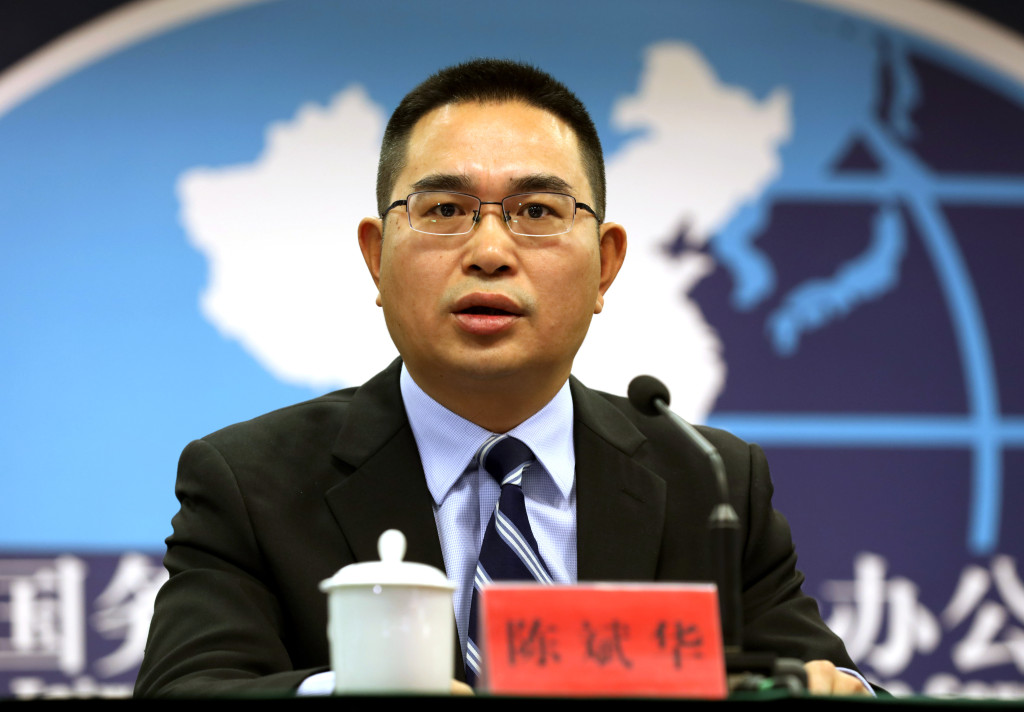 陈斌华表示坚决反对赖清德借过境窜访之名行「倚美谋独」之实。中新社