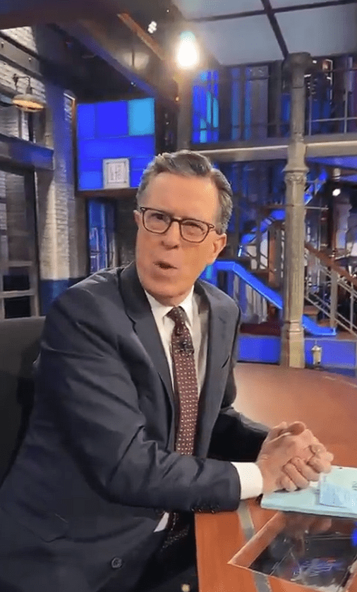 節目《荷伯報到》的主持人史蒂芬荷伯。Instagram@colbertlateshow