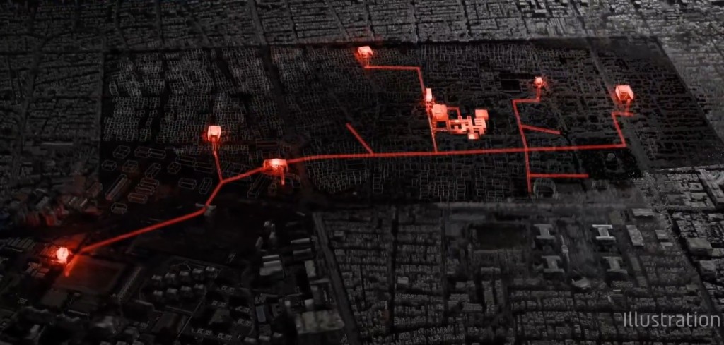 以軍發放哈梅內伊地堡3D片，顯示地堡設在鬧市平民區下百米深處。IDF