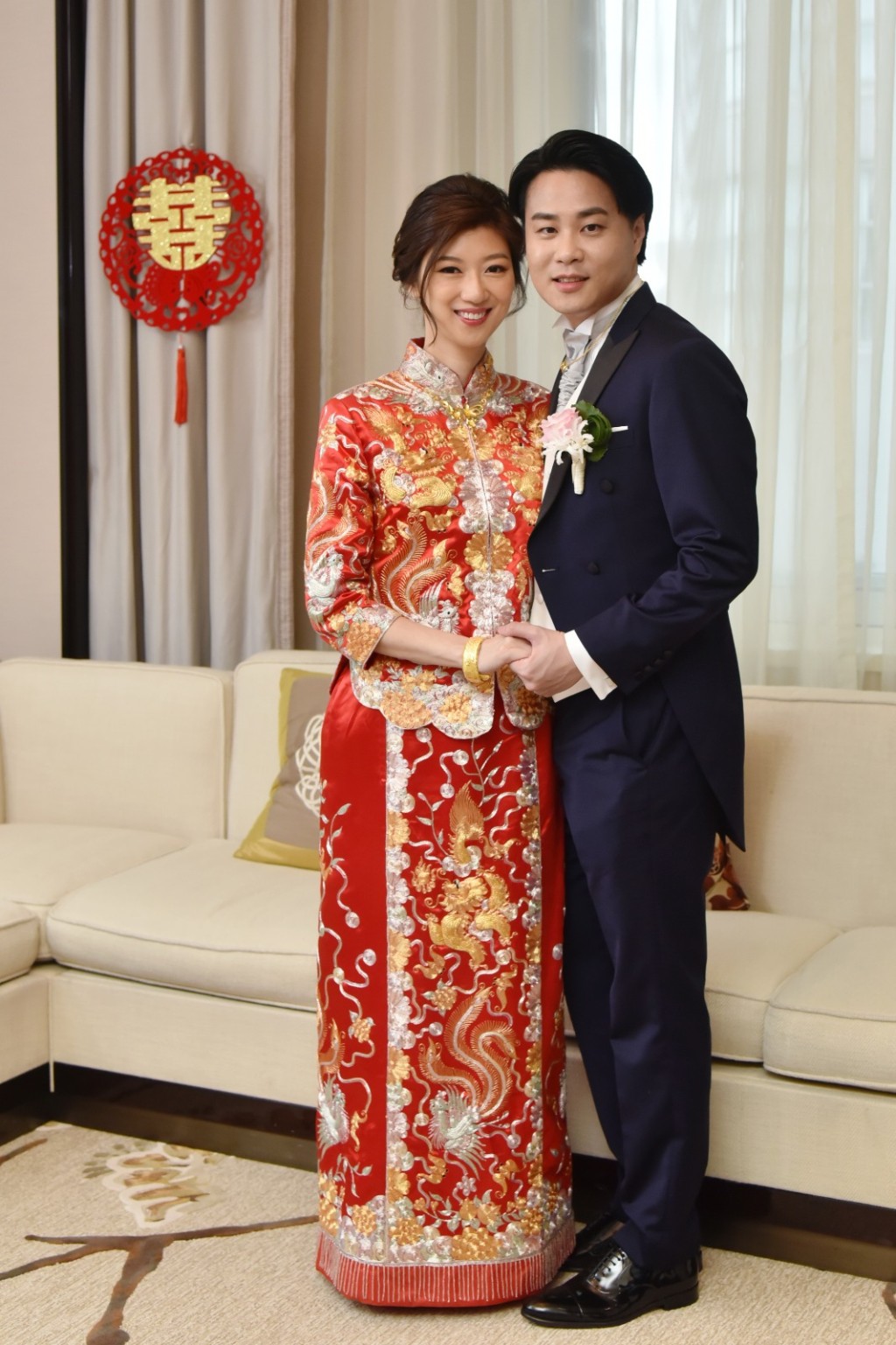 容海恩與袁彌昌2018年結婚。資料圖片
