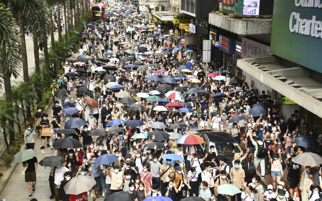 今年七一示威規模較預期小。