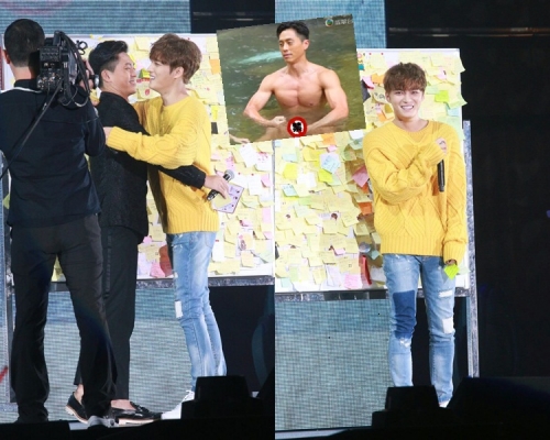 金在中同森美老友到抱抱，仲话可以跟森美拍旅行节目，唔著衫浸温泉都得。