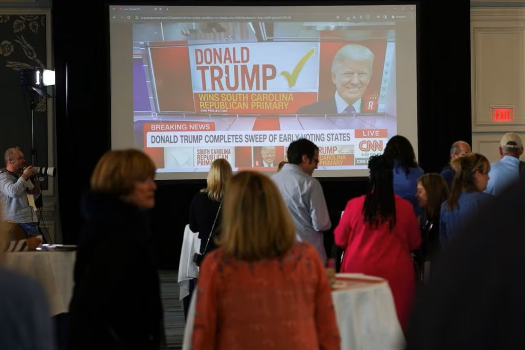 共和党南卡罗来纳州初选，美国多家媒体推算特朗普已胜出。路透社