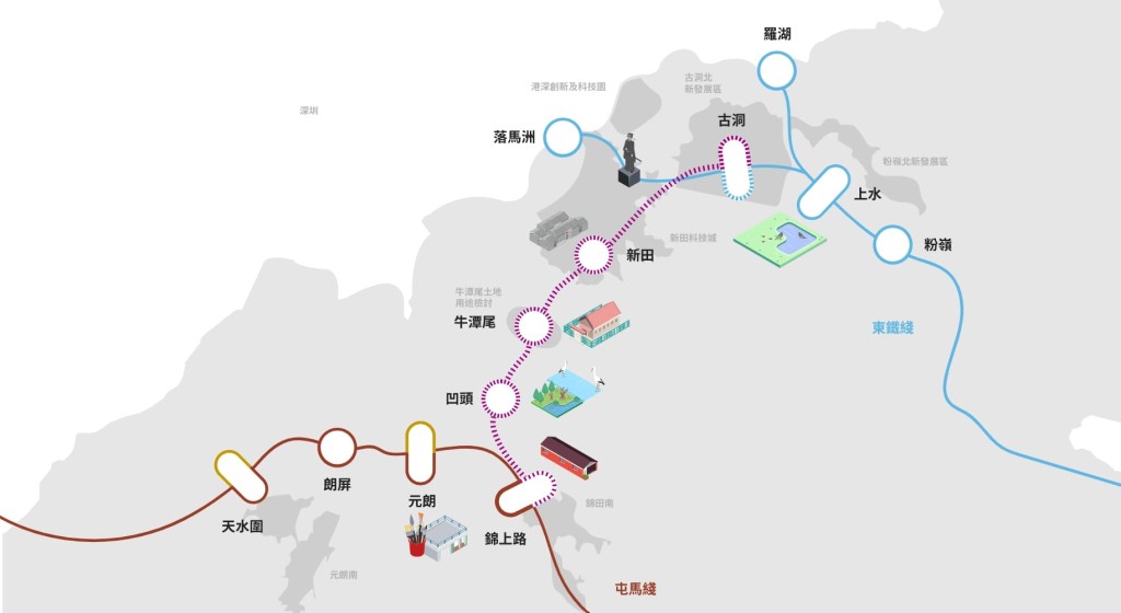 北環綫路線圖。資料圖片 北環綫路線圖。資料圖片