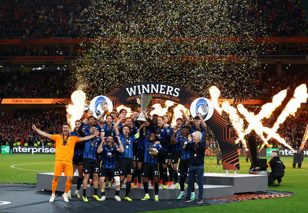 阿特兰大赢得队史首个欧洲赛锦标。Reuters