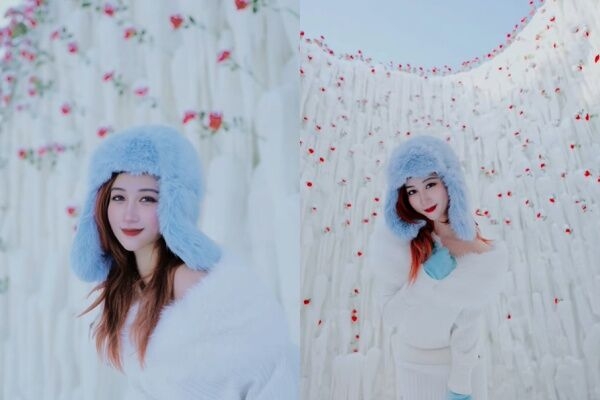 網友大曬哈爾濱冰雪大世界打卡照。 小紅書