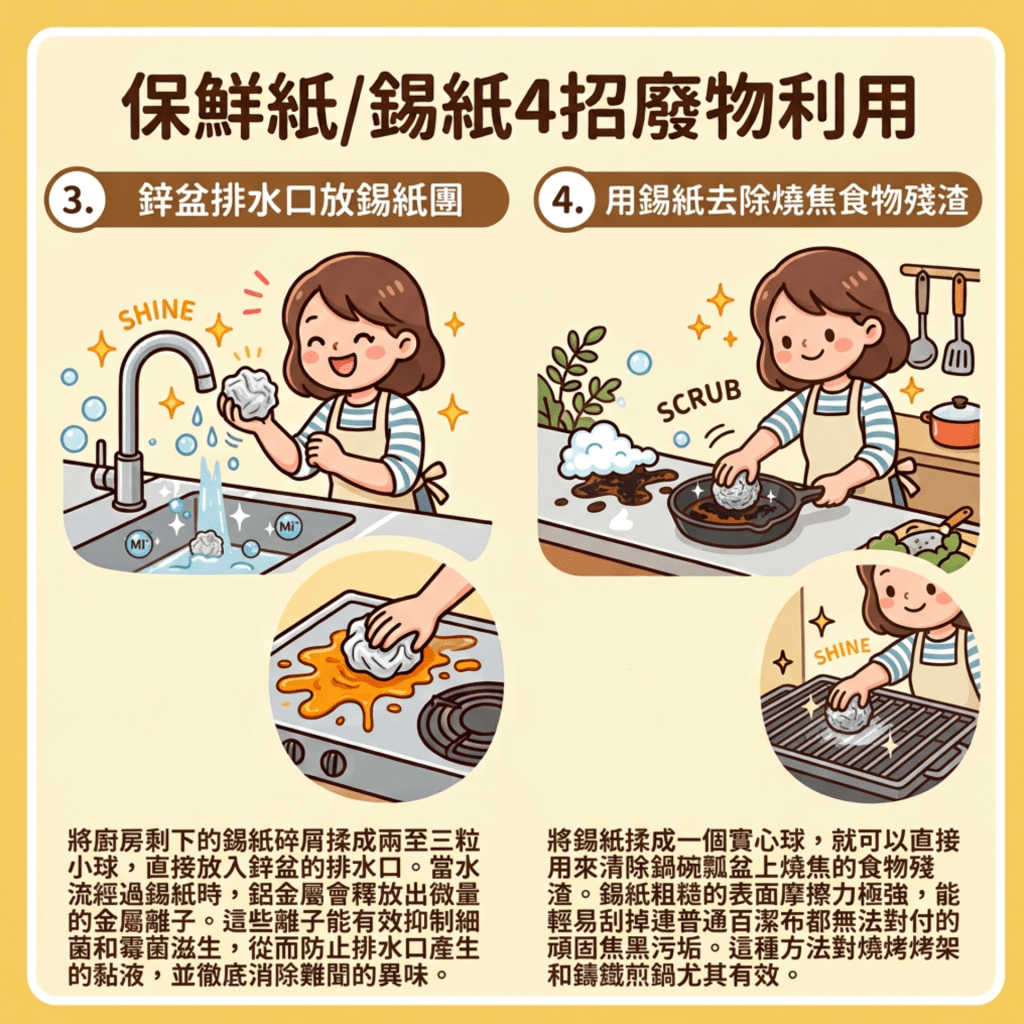 保鲜纸/锡纸4招废物利用 保鲜纸/锡纸4招废物利用