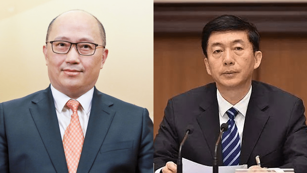 鄭雁雄(左)等5港澳高官當選代表,駱惠寧(右)3月或任職全國人大。