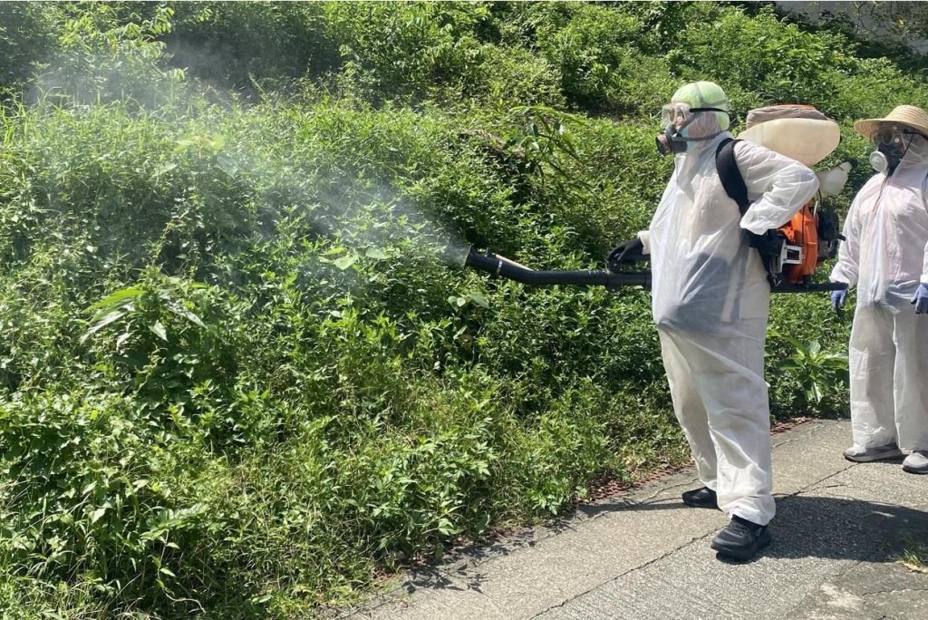 食環署承辦商人員早前在該區以霧化處理方式殺滅成蚊。政府新聞處