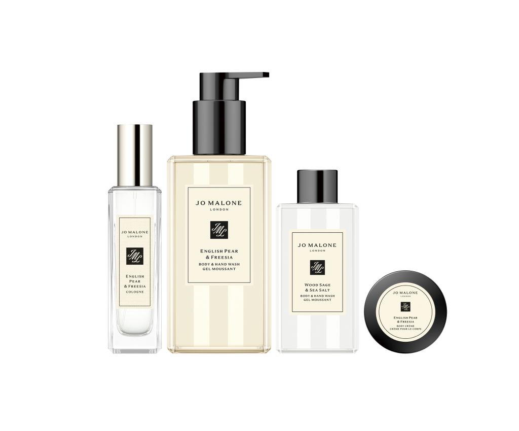 Jo Malone London - 英國梨與小蒼蘭香氛套裝 $1,100 (原價$1,451 24%OFF):英國梨與小蒼蘭古龍水 30ml、英國梨與小蒼蘭手部及身體沐浴凝膠 250ml、鼠尾草與海鹽手部及身體沐浴凝膠 100ml、英國梨與小蒼蘭潤膚乳霜 15ml