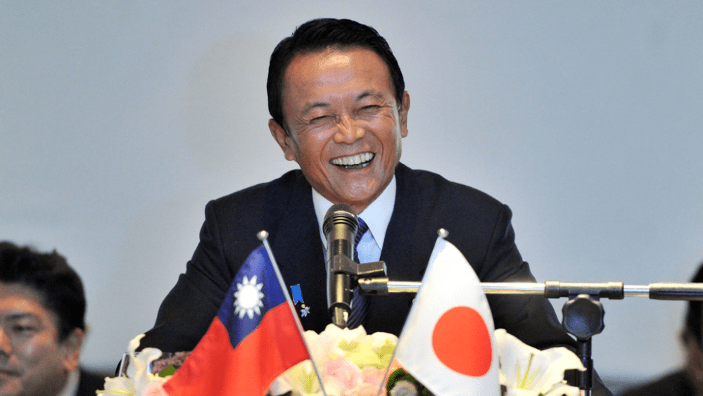 日本前首相麻生太郎今(7)日赴台,進行三天訪問。中央社資料圖