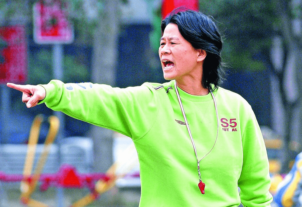 台師大女足教練周台英。 中時 台師大女足教練周台英。 中時