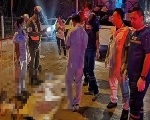 芭堤雅旅遊巴撞死中國遊客。網上圖片