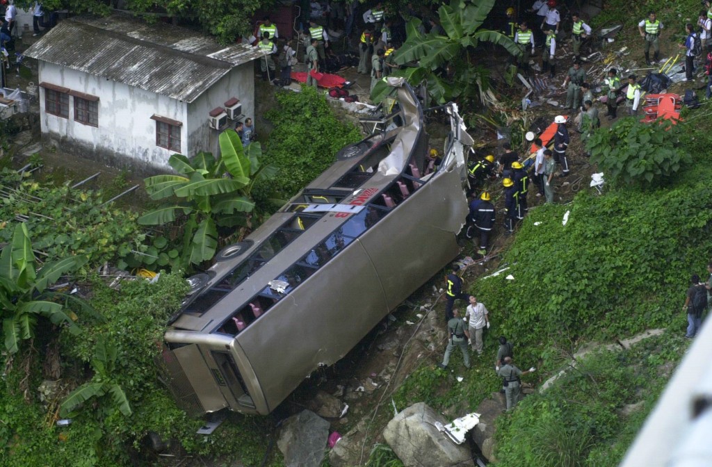 2003年7月10日屯門公路巴士車禍。資料圖片