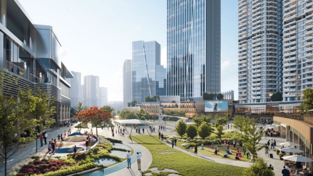 新界北新市鎮初步發展建議，會優先發展香園圍口岸商住區、香園圍企業園及大學教育城。