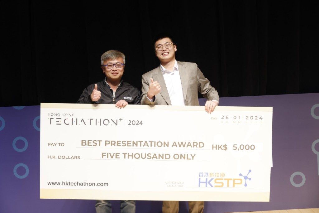 香港學生組冠軍「InsectX」於「永續發展」主題奪得「最佳演說獎」殊榮。