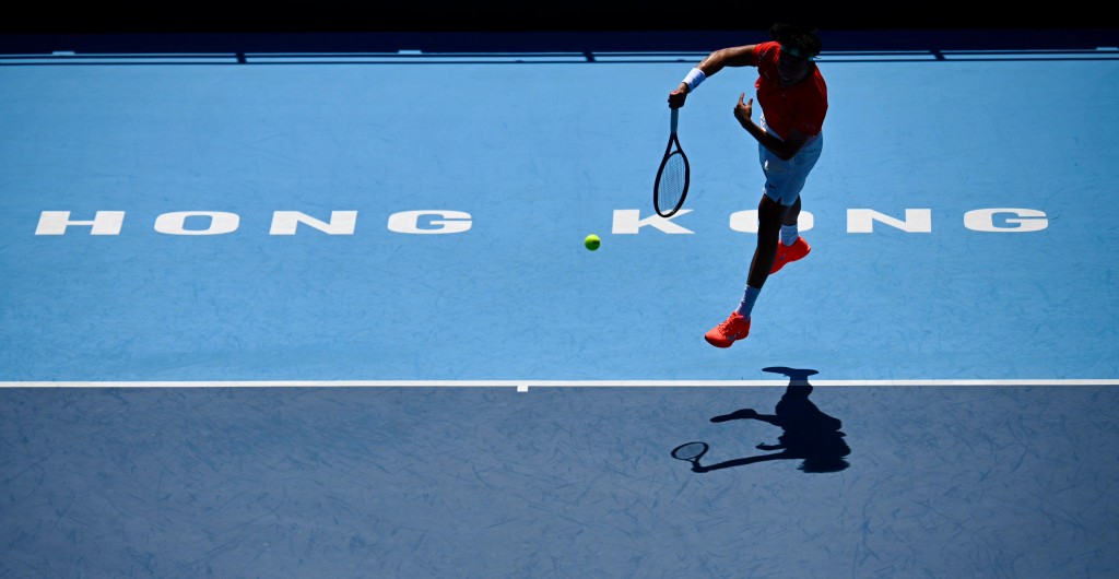 黃澤林代表港隊出戰今年的台維斯盃。星島圖片