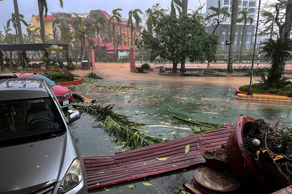 台风摩羯在越南广泛地区造成严重破坏。路透社