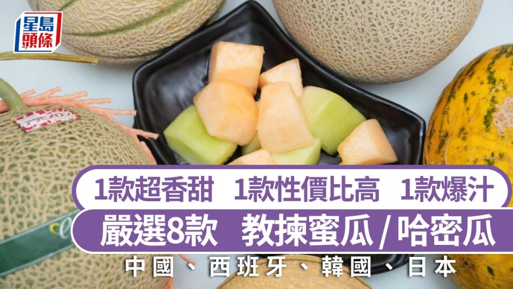 8款蜜瓜/哈密瓜點樣分？講解味道、特點 1款最香甜 1款性價比高 1款最多汁｜食材知識