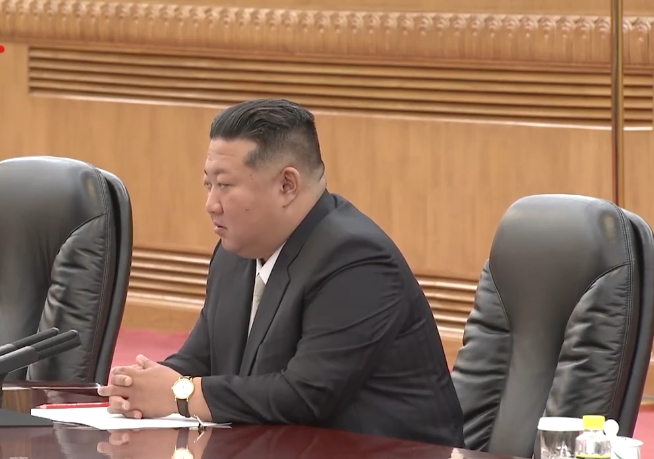 習近平同金正恩會談。 央視截圖 習近平同金正恩會談。 央視截圖