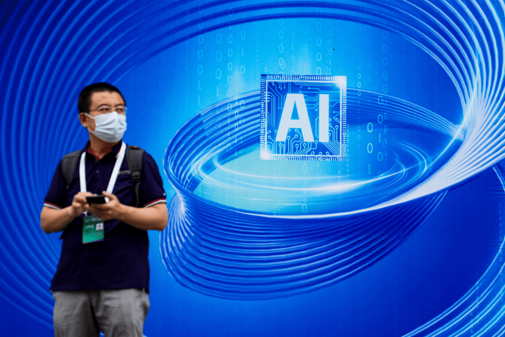 英媒指中國在AI方面的綜合能力排名第二，僅次於美國。 路透社