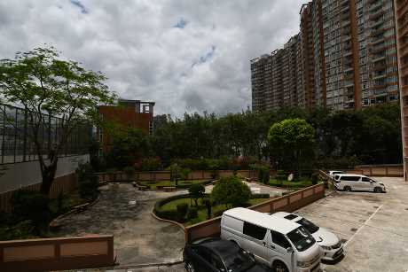 從露台向外望,為寧靜內園景致。
