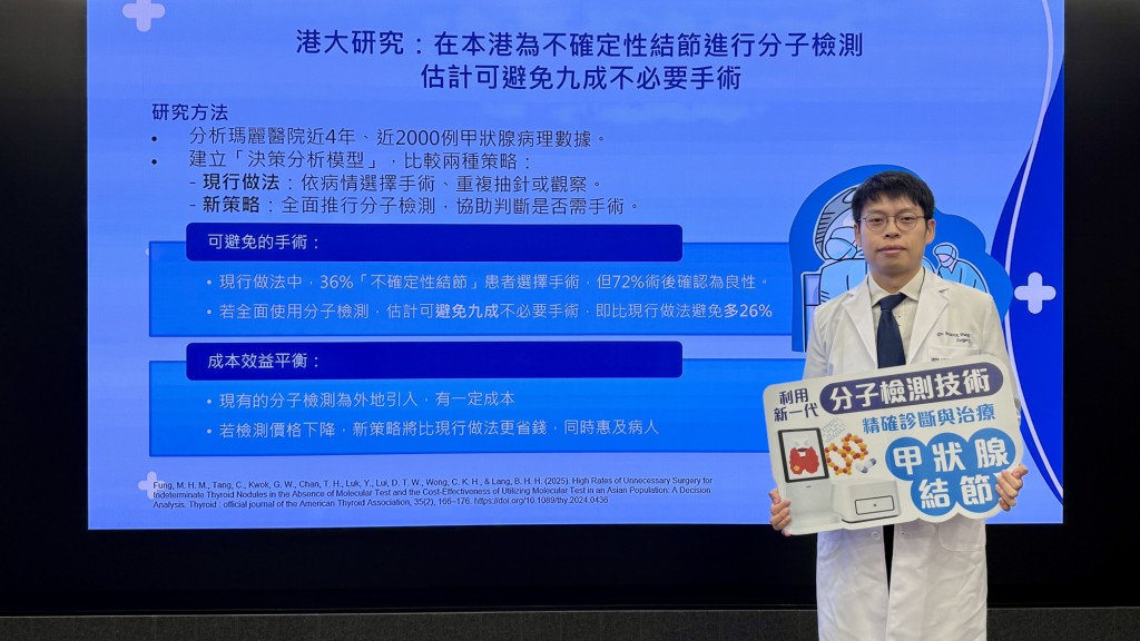 香港大學臨床醫學學院外科學系臨床助理教授、內分泌外科主任馮文謙醫生