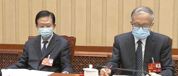 李鸿忠（右）、萧捷将任人大副委员长。
