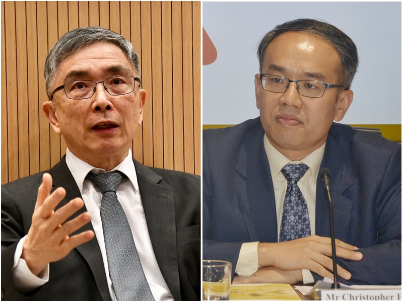 劉怡翔(左)預料會離任,由金融發展局行政總監許正宇(右)接替。資料圖片