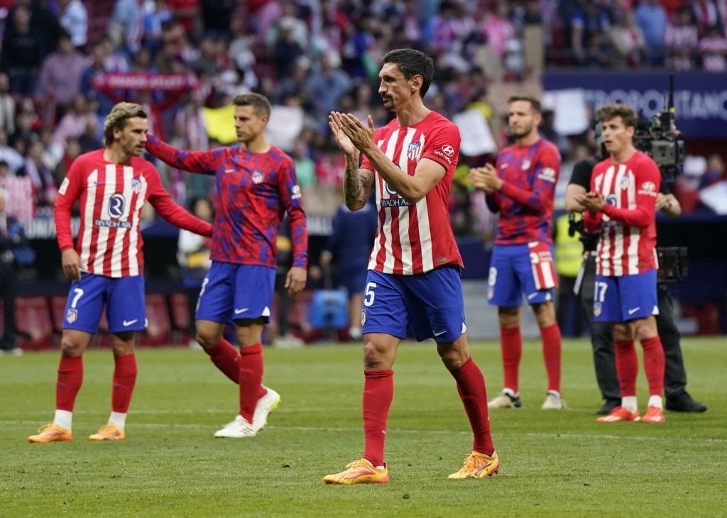 馬德里體育會大敗予奧沙辛拿，無阻他們成為第4名。Reuters