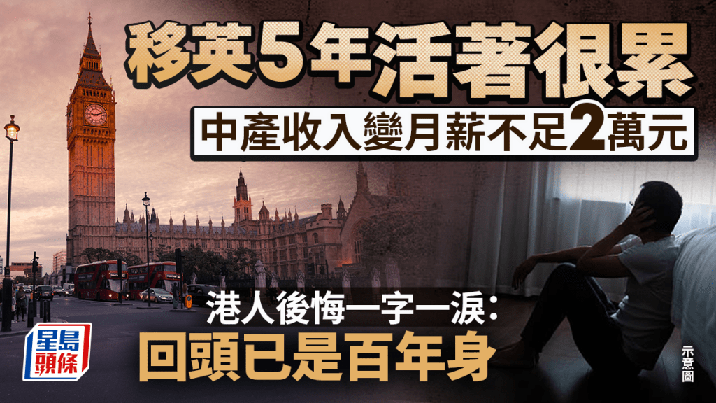 移英5年 活著很累 中產收入變月薪不足2萬元 港人後悔：回頭已是百年身｜Juicy叮
