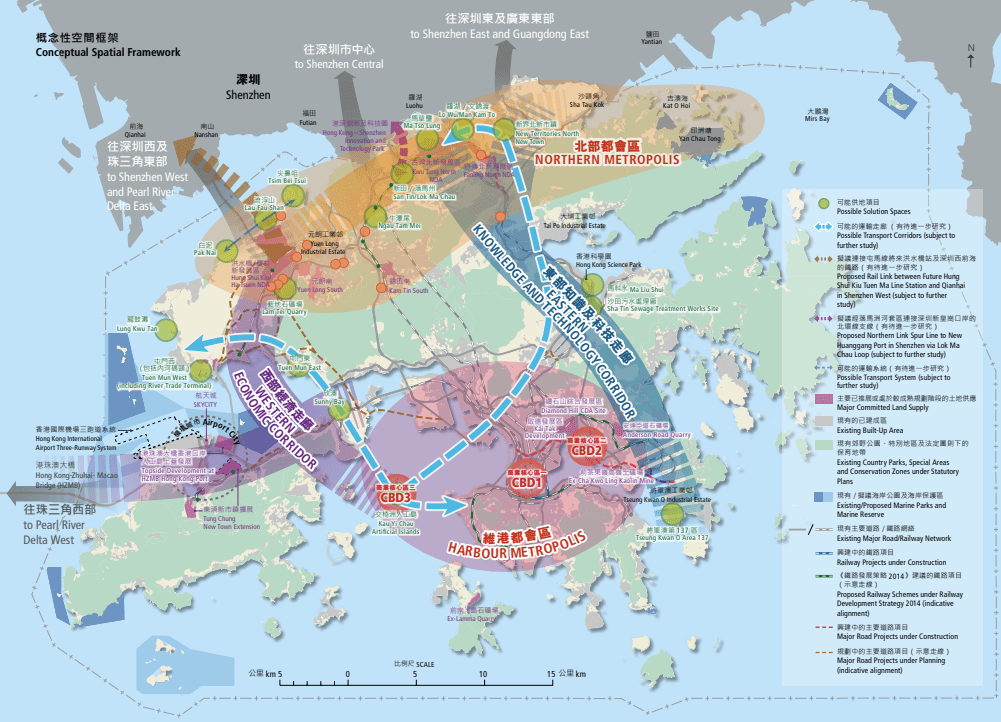 政府研究在2023年第4季構建香港未來的主要運輸基建發展藍圖。立法會資料圖片
