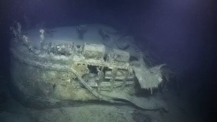 「照月號」艦尾形狀相當完整。 nautiluslive.org
