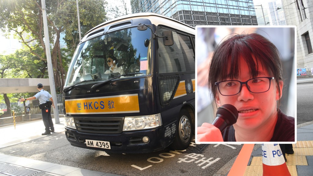 鄒幸彤今被懲教署送往終院出席律政司的上訴。何健勇攝