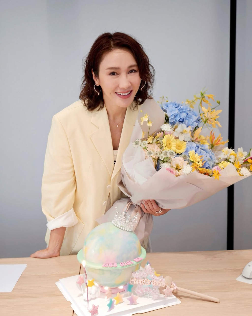 黎姿日前慶祝55歲生日。 黎姿日前慶祝55歲生日。