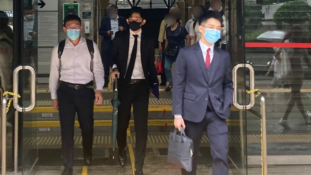 由左至右:被告郭永皓、杜林丞亨和張敬生。陳子豪攝