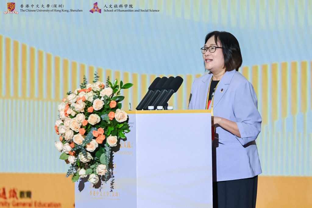 潘偉賢強調,在瞬息萬變的全球變局下,大學教育肩負著引導學生審視人性本質、踐行社會責任的時代使命。中大提供 潘偉賢強調,在瞬息萬變的全球變局下,大學教育肩負著引導學生審視人性本質、踐行社會責任的時代使命。中大提供