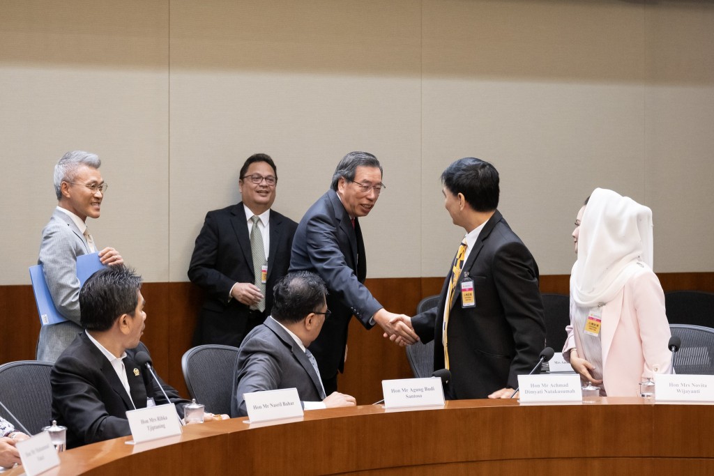 梁君彦在会上感谢了印尼支持香港加入《区域全面经济伙伴关系协定》（RCEP）。梁君彦fb