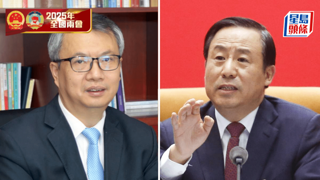 中核集團總工程師羅琦(左)及前湖南省委書記許達哲(右)沒有出席昨天的人大會議開幕式。