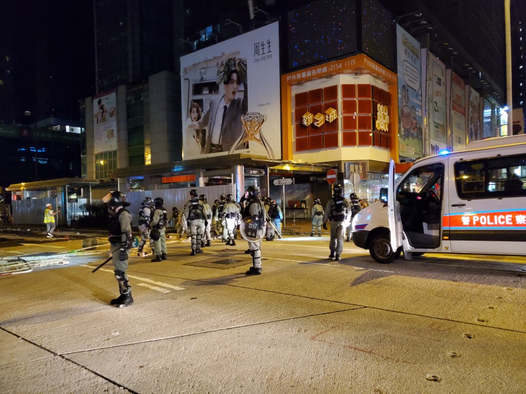 警方當日在旺角至深水埗一帶清場拘捕大批人士。 資料圖片