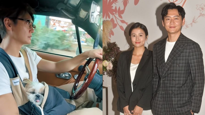 張振朗揸復古車公然「攬女」 彎低身親吻勁煙韌。