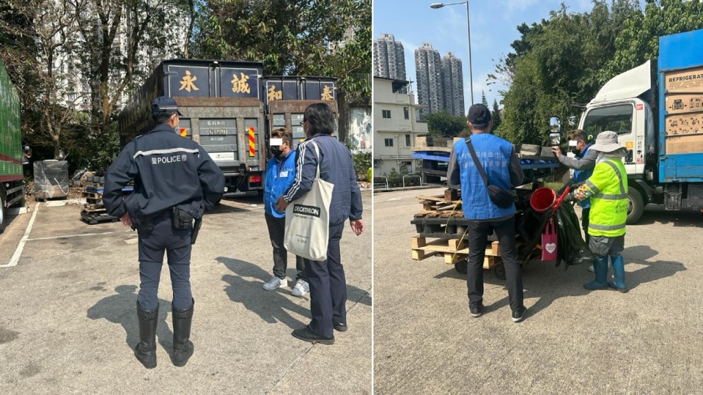 沙田警區打擊違法霸佔公眾泊車位 發2036張告票清30公斤雜物