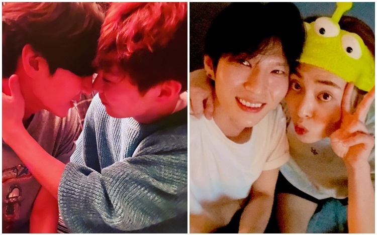 VIXX Leo晨突然Post出與EXO Xiumin頭貼頭的親密合照。