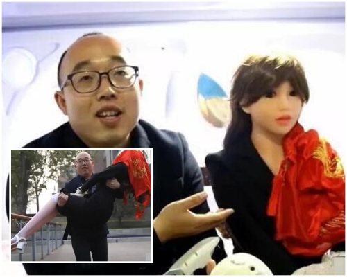 新娘莹莹是智能充气娃娃。图：腾讯