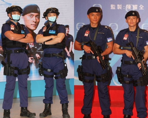 楊明與張振朗跟拍攝時身形相比已有差別,證明當時大家用很多心血操練。