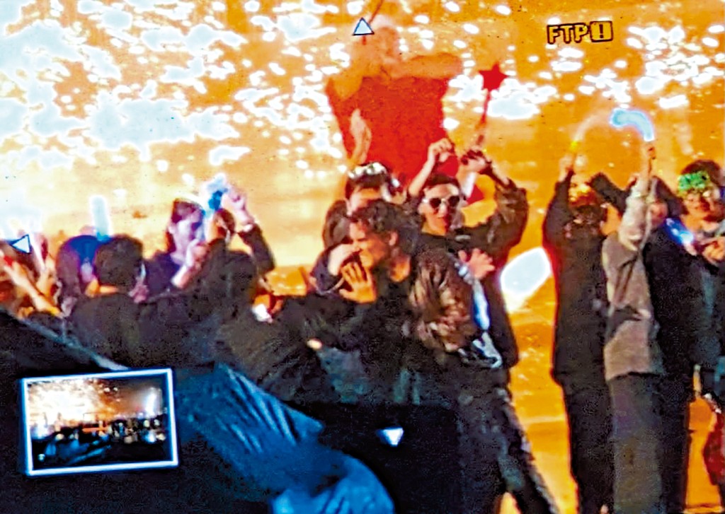 《挑戰者》前晚在紅磡拍攝，當中更有亨利與人衝突的戲份。