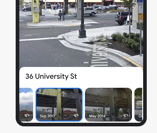 「Google街景时光机」功能将于智能手机推出。